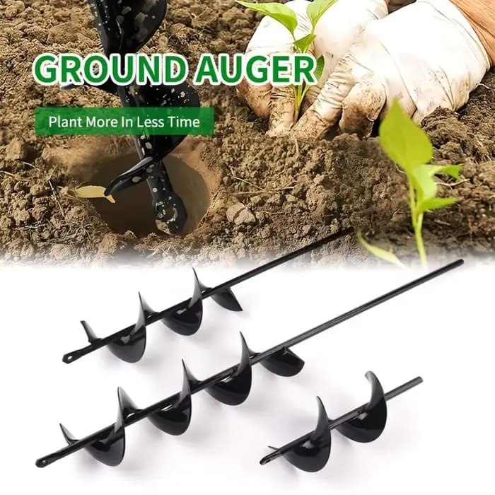 Foret hélicoïdal pour plantation, foret spiralé pour le jardinage, pour perceuse à entraînement hexagonal, pour puits de poteaux et creusement de jardinières