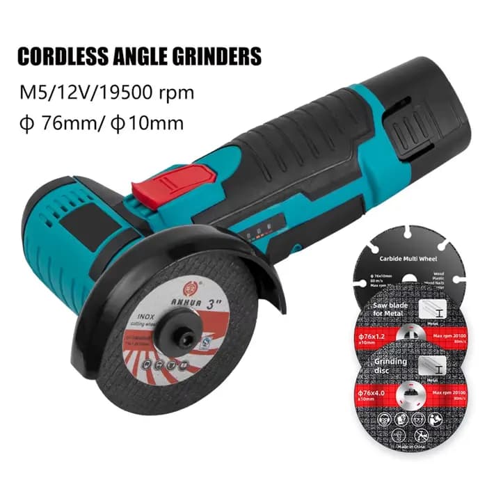 12V 19500rpm Mini meuleuse d'angle outil de meulage rechargeable polisseuse pour outils électriques sans fil diamant de coupe