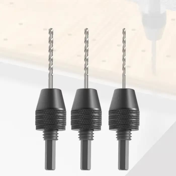 1.5-2.5mm changement rapide poignée hexagonale trois mâchoires auto centrage foret hélicoïdal mandrin 6.35mm meuleuse électrique perceuse mandrin outil