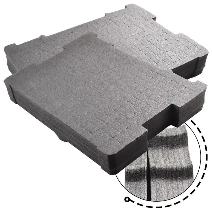 Personnalisez facilement votre stockage d'outils avec l'insertion en mousse DWST88801 adaptée aux boîtes de rangement