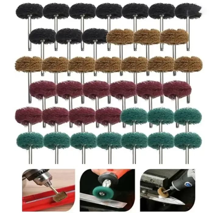 Ensemble de 5 à 20 mini-brosses abrasives pour perceuse