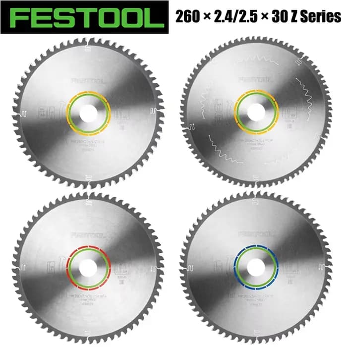 FESTOOL lame de scie circulaire série 260*2.4/2.5*30Z 494604 494605 494606 494607 disque de coupe polyvalent