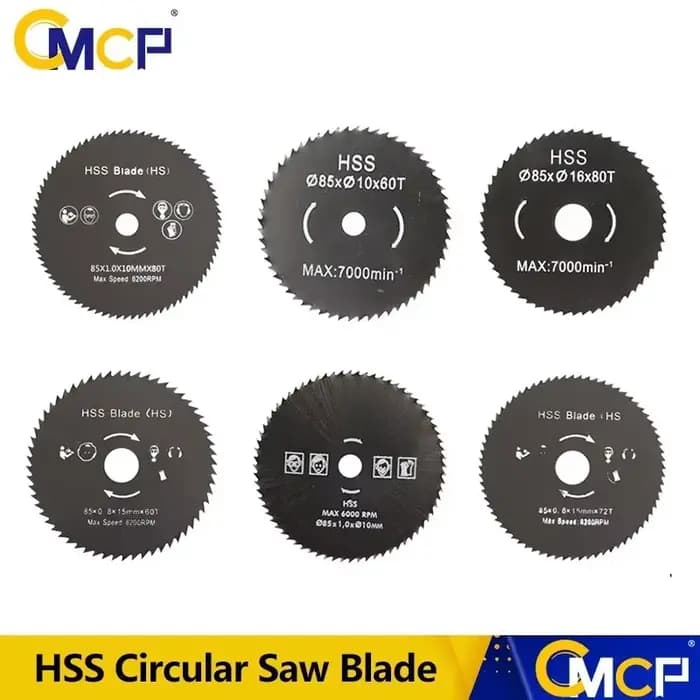 CMCP 85mm HSS lame de scie circulaire 44-80 dents Mini