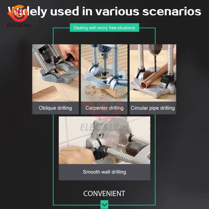 Perceuse d'Établi en Métal avec Angle Réglable et Poignée Amovible