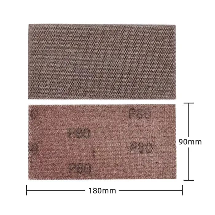 Papier abrasif sec rectangulaire 90 × 180mm maille sable 80-400 grain dos polaire aspirateur adapté au ponceuse Festool