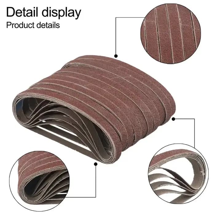 10 pièces de bandes abrasives pour ponceuse à bande