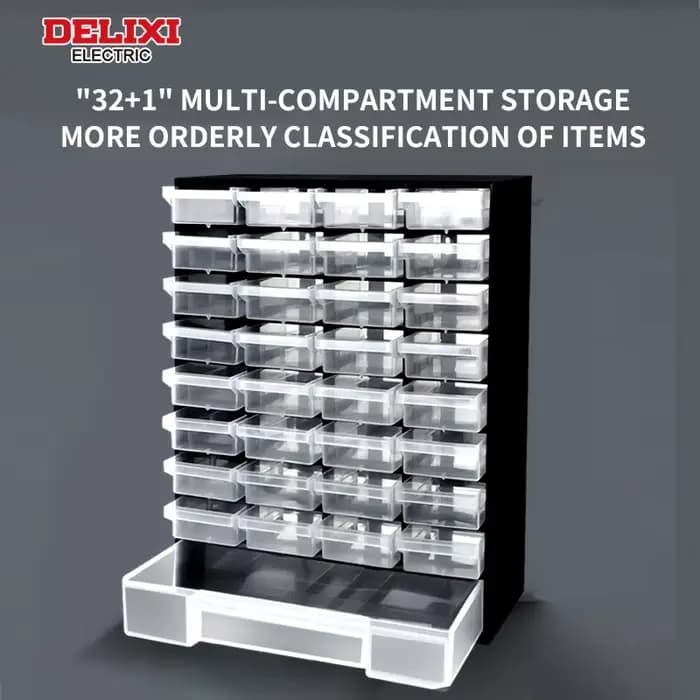 Armoire de rangement d'outils DELIXI ELECTRIC à 33 compartiments