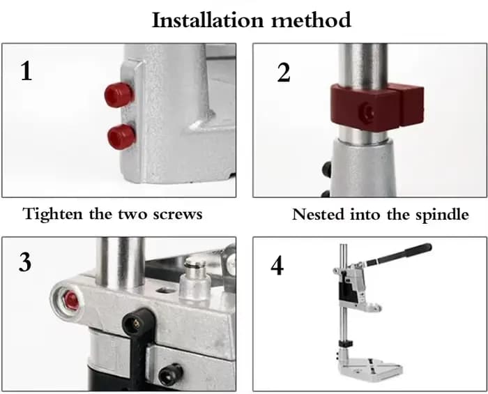Support de fixation pour perceuse électrique sur établi