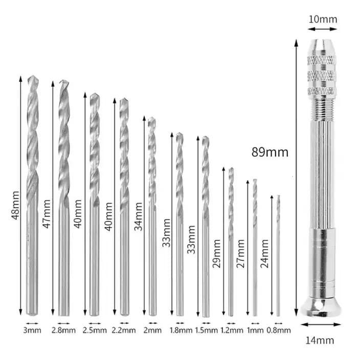 Mini perceuse à main 0.8-3.0mm