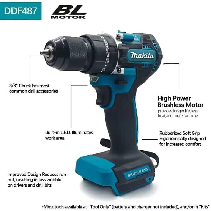 Perceuse-visseuse sans fil Makita DDF48718V
