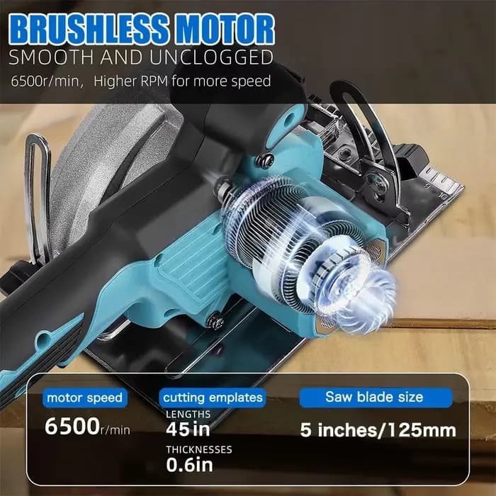 Scie circulaire sans fil rechargeable Makita haute puissance de 5 pouces