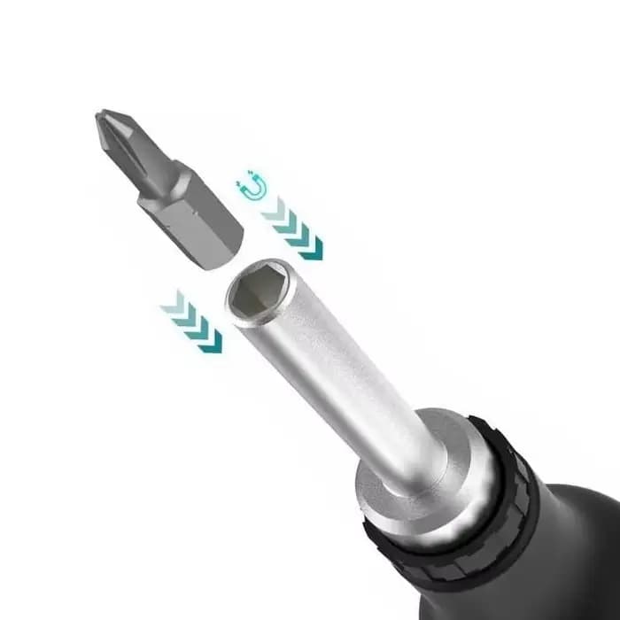 Makita D-58833 tournevis magnétique à cliquet embout remplaçable positif négatif antidérapant multifonctionnel facile à transporter outils à main