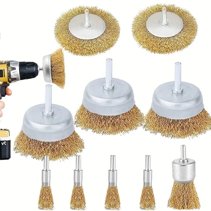 Brosse métallique pour perceuse