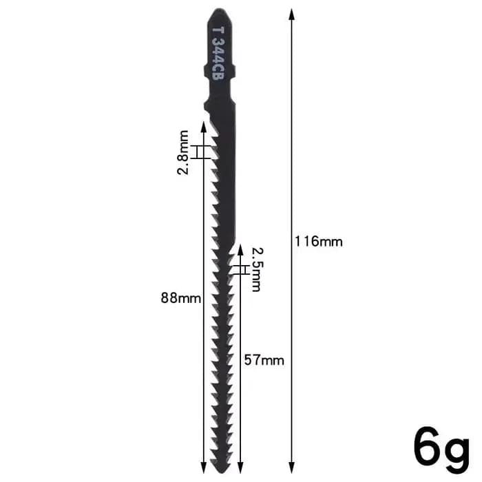 T344CB HCS lames de scie sauteuse 2.5/2.8mm pas Variable 116mm lame