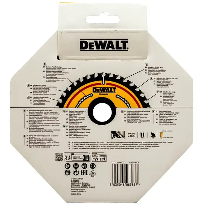 DEobcut-Lame de scie circulaire DT10640