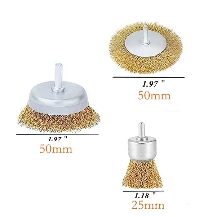 Brosse métallique pour perceuse