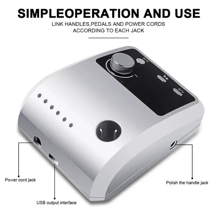 Perceuse à ongles électrique 45000 tr/min, lime électrique, affichage HD, stylo de manucure en métal, ponceuse professionnelle pour tour à ongles