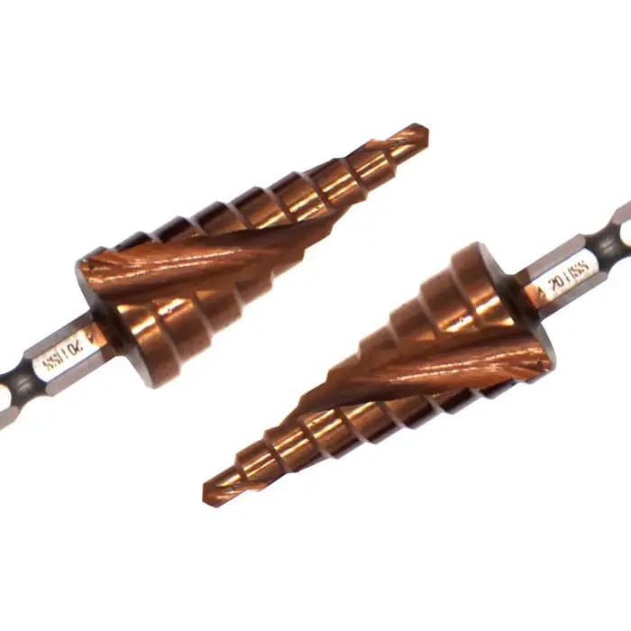 M35 Cobalt contenant une perceuse étagée en spirale hexagonale taraudage en acier inoxydable 4-20mm