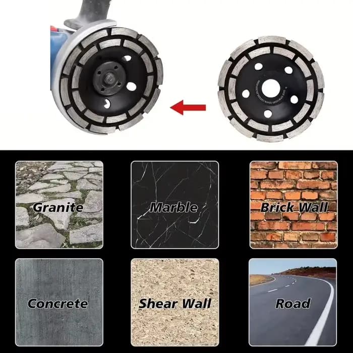 Meule à béton à tasse en diamant