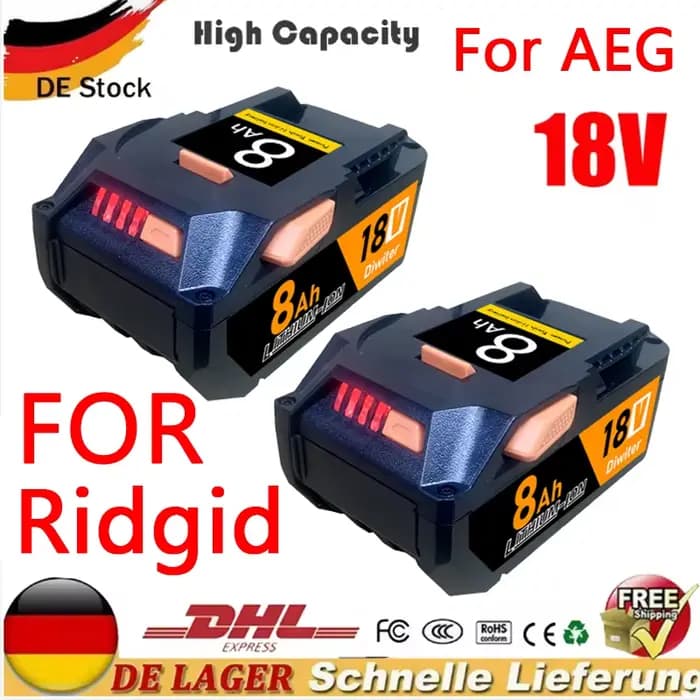 Pour AEG 18V batterie 6.0AH batterie Lithium-Ion pour RIDGID R840087 R840085 L1815R L1850R L1830R R840083 série outil électrique sans fil