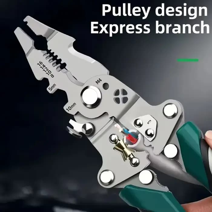 Pince à dénuder multifonction, outil d'électricien, coupe de sertissage, conception pliable, facile à ranger