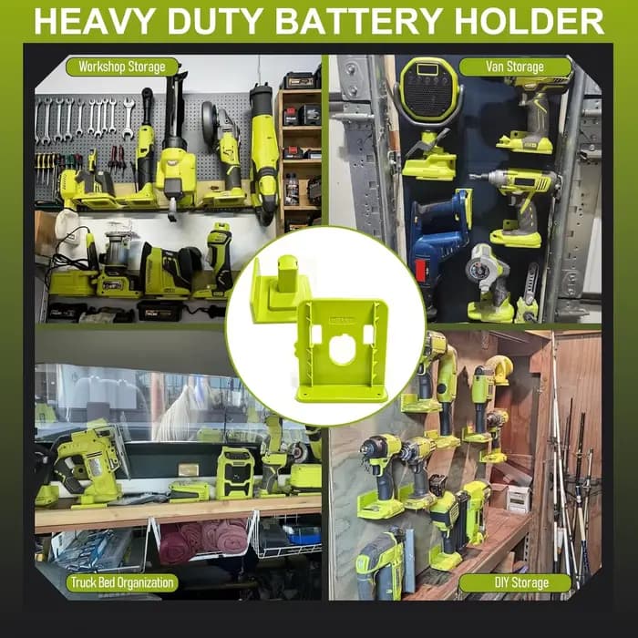 Support mural pour outils et batteries