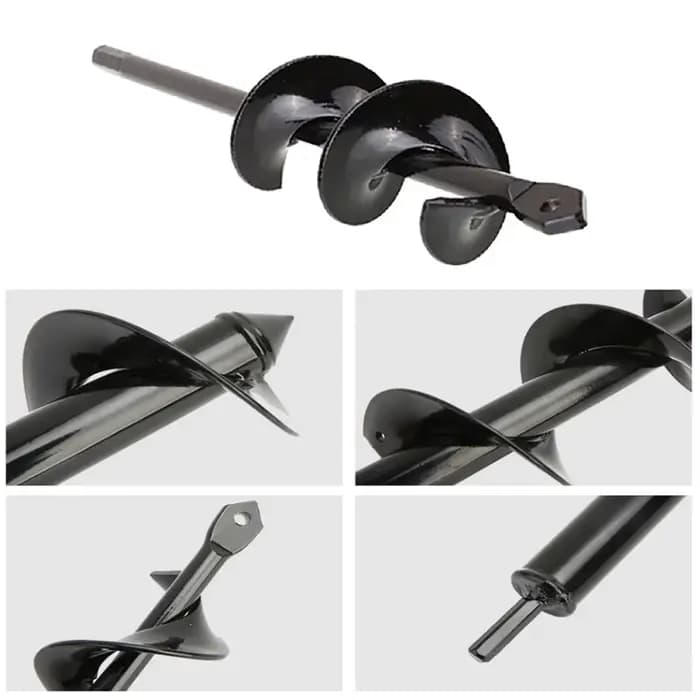 Lot de 3 tarières de jardin en spirale pour perceuses sans fil