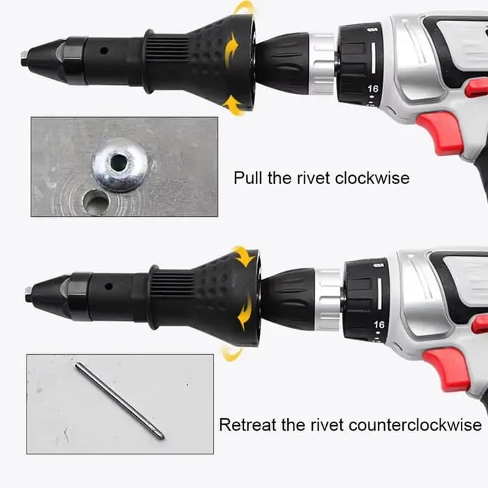 Adaptateur de perceuse à riveter