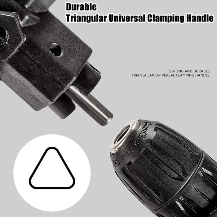 90 ° Adaptateur de perceuse à percussion d'angle de mandrin à trois mâchoires
