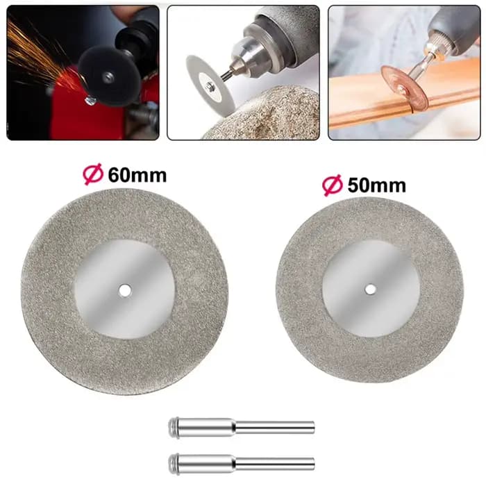 Ensemble de disques de coupe diamantés miniatures pour accessoires rotatifs