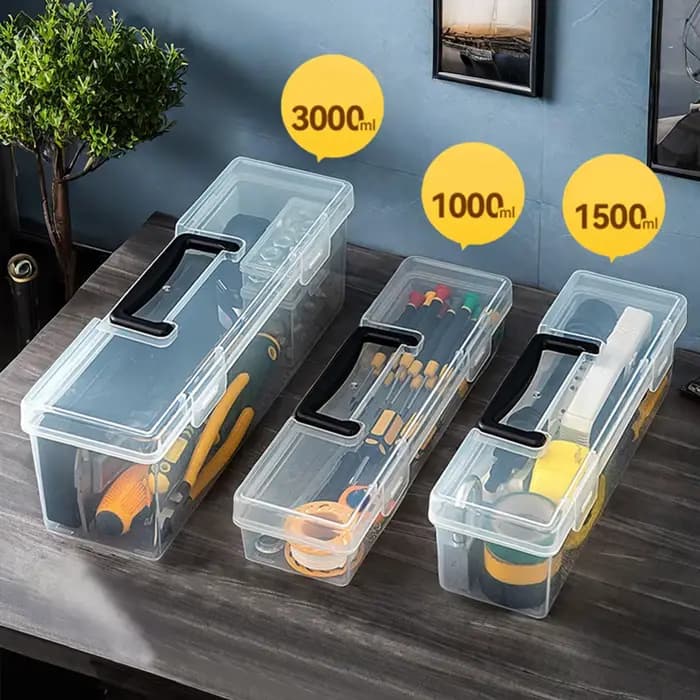 Boîte à outils portative transparente