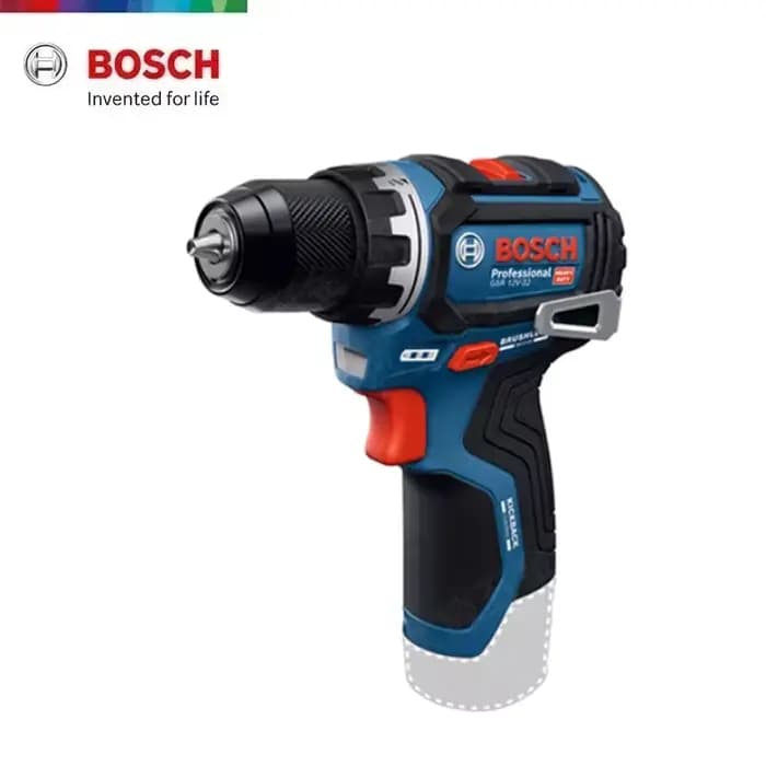 Perceuse sans fil Bosch Professional GSR 12V-32, moteur sans balais, couple élevé de 32 Nm, double vitesse, poignée en forme de T, outil électrique multifonctionnel
