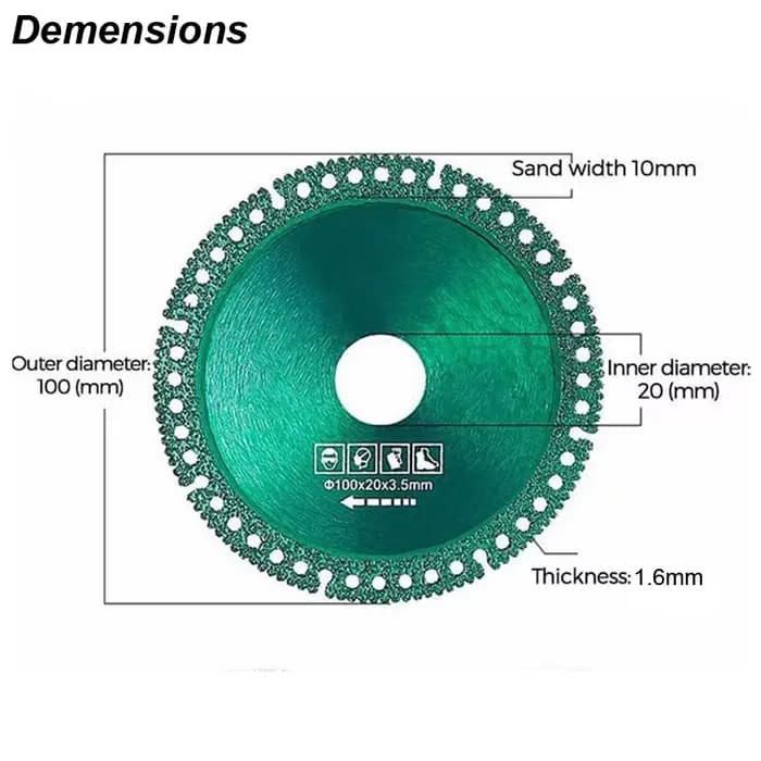 Lame de scie circulaire multifonctionnelle composite, disque diamanté pour carrelage céramique, verre, bois, marbre, PVC, ultra-mince, pour meuleuse d'angle 100 mm