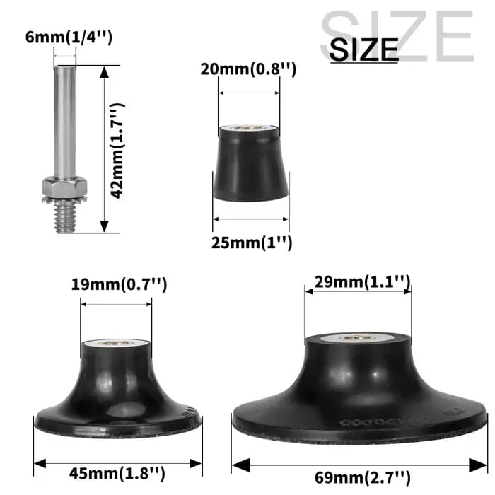 Support de disques de ponçage de 1 2 ou 3 pouces
