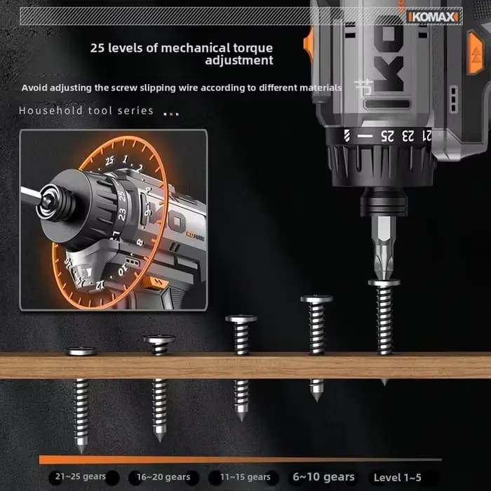 KOMAX perceuse électrique sans brosse