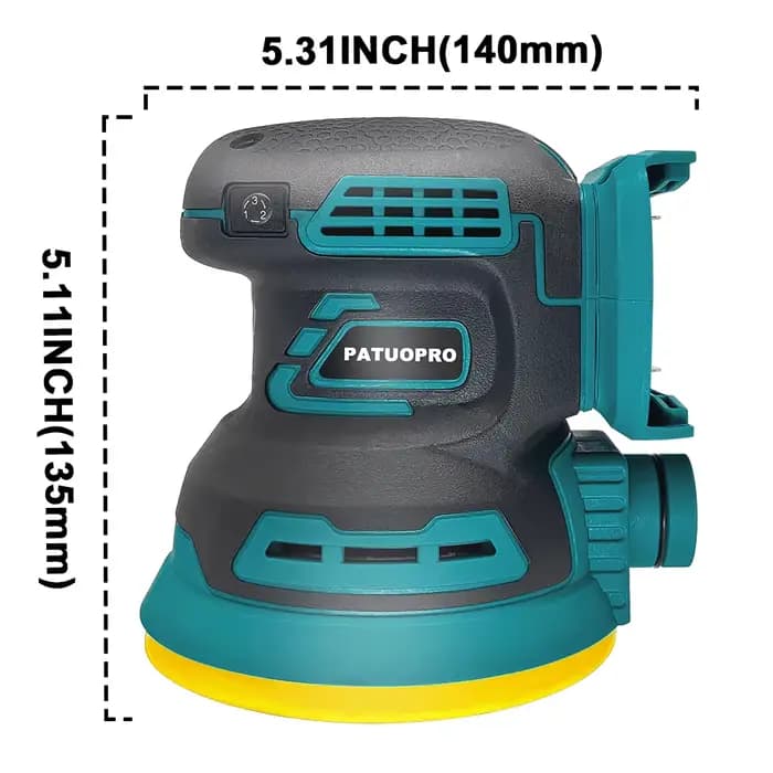 PATUOPRO 125mm ponceuse électrique orbitale aléatoire sans brosse meuleuse à bois outils électriques de polissage pour