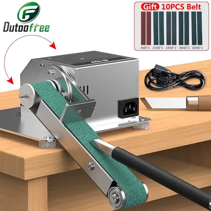 220V Mini ponceuse à bande électrique bricolage polissage rectifieuse 180W/270W/360W affûteuse régulation de vitesse 0-13500r/min
