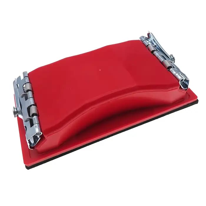 Support pour papier abrasif rectangulaire, ponceuse manuelle, couleur rouge