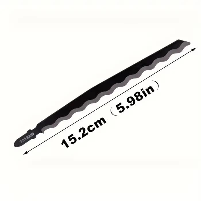 Paquet de 2 lames de scie sauteuse de 152 mm – Conception professionnelle de dents ondulées pour une coupe précise du bois/plastique/cuir