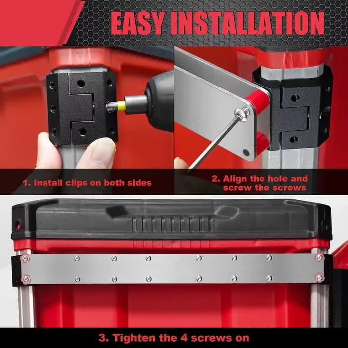 Support de perceuse électrique adapté à la boîte à outils d'emballage Milwaukee