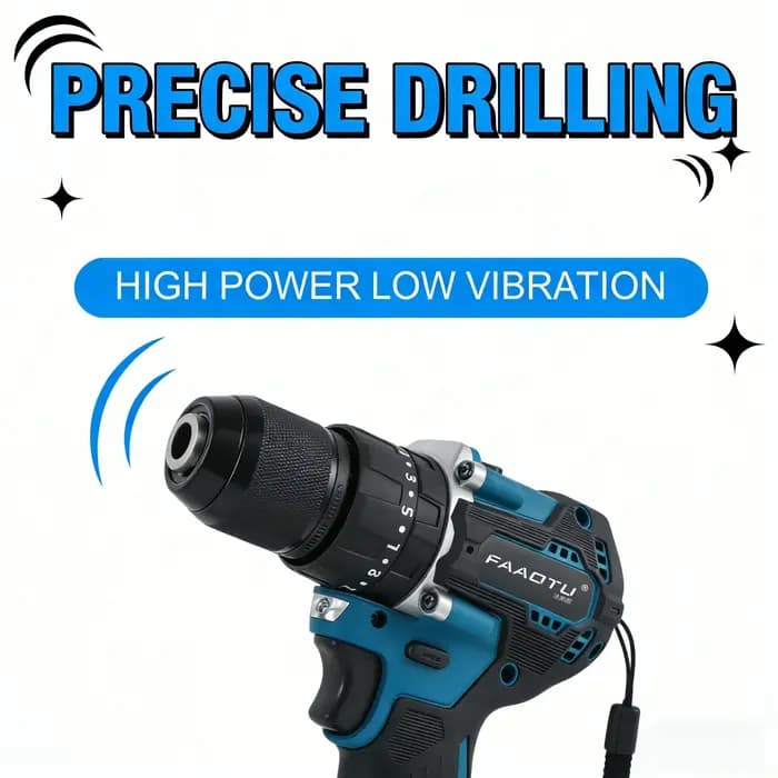 Perceuse électrique FAAOTU 487-10mm - Qualité MT, multifonctionnelle pour le bois/métal/béton, compatible avec les batteries MT