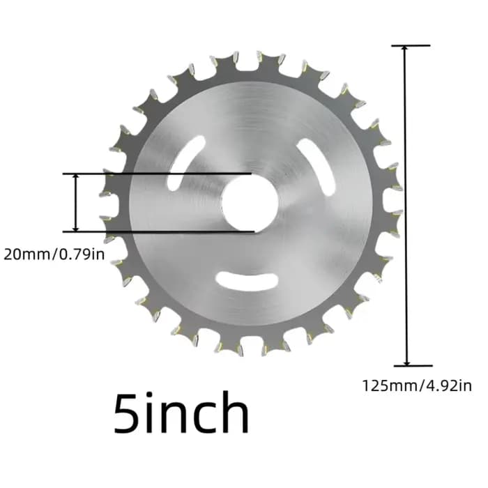 Lame de scie circulaire en carbure de tungstène de 5 pouces (125 mm) à 40 dents