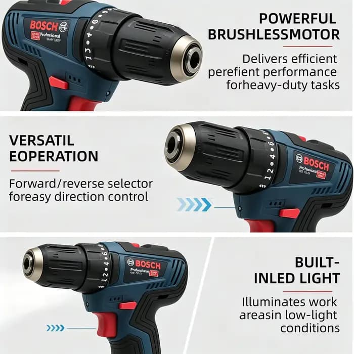 Perceuse à percussion sans fil professionnelle BOSCH GSB12V-30