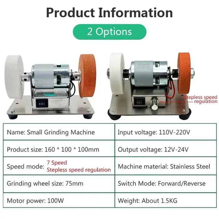 100W Double meuleuse Machine artefact Table