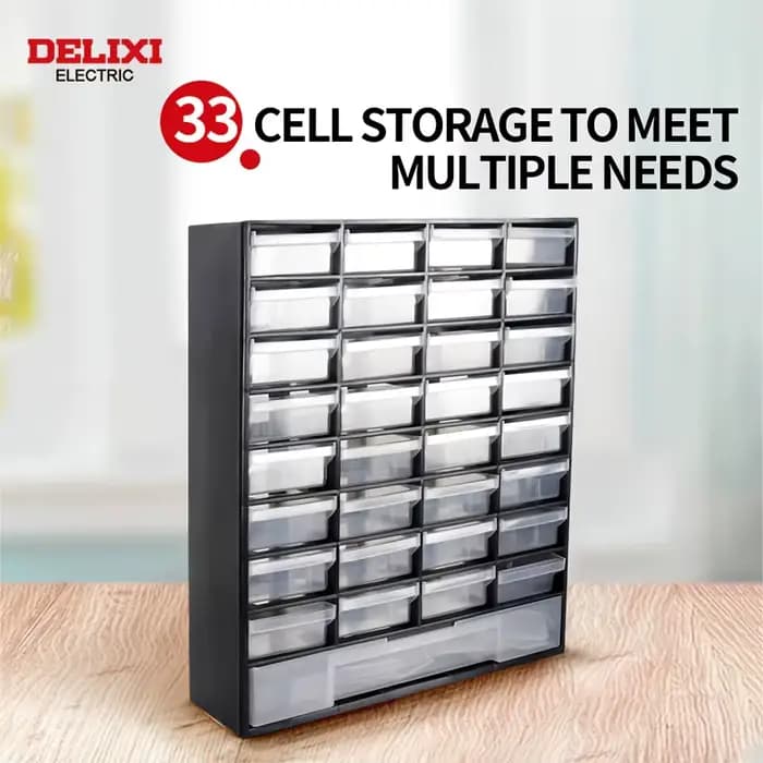 Armoire de rangement d'outils DELIXI ELECTRIC à 33 compartiments
