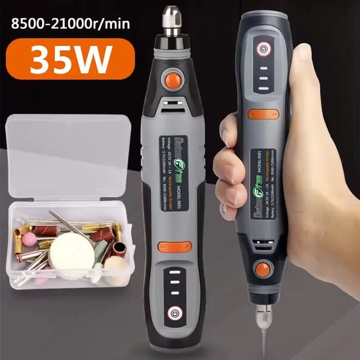 35W USB outil rotatif sans fil Dremel bricolage Mini perceuse stylo de gravure électrique 3 vitesses