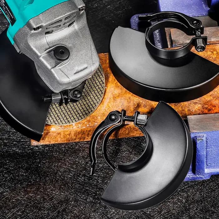 Cache de sécurité pour meuleuse d'angle à remplacement rapide, protection de meule agrandie contre la poussière, cache de protection pour outil électrique