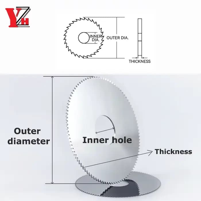 YZH lame de scie circulaire fraisage outil de coupe CNC diamètre 10mm 13mm 16mm 20mm 25mm 30mm pour métal acier intérieur