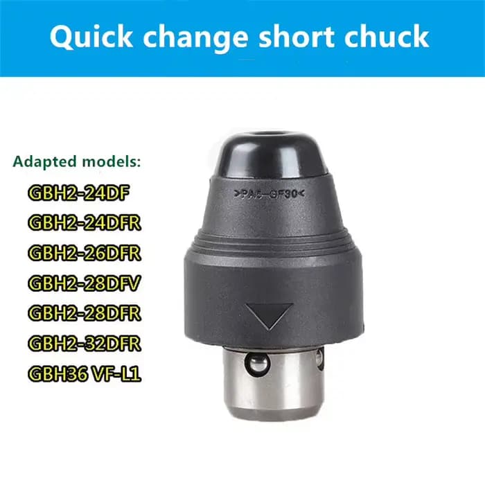 Perceuse à percussion électrique mandrin à changement rapide adapté pour Bosch GBH2-26DFR 2-28DFV 4-32DFR accessoires