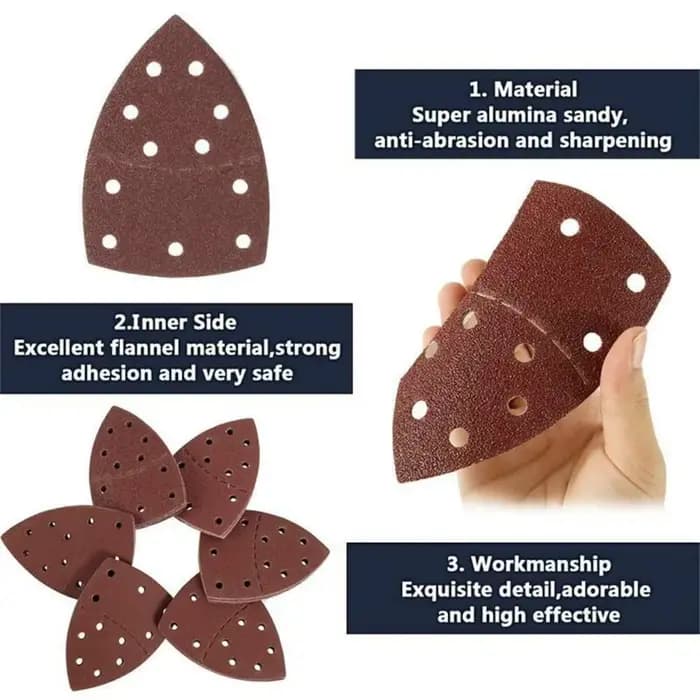 Feuilles de ponçage triangulaires pour souris